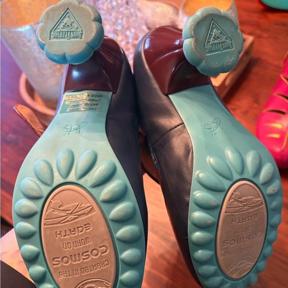 John Fluevog Ceres Floral Heels - Picture 2 of 3